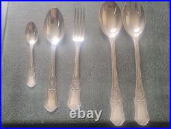 Ménagère MétalArgenté BOULENGER Modèle Pans Coupés Art Déco Écrin 37 Pcs XXème