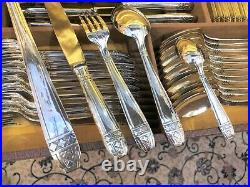 Ménagère NEUVE de 49 couverts ART DECO modèle GRAND PRIX métal argenté Couteaux