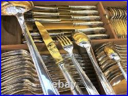 Ménagère NEUVE de 49 couverts ART DECO modèle GRAND PRIX métal argenté Couteaux