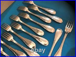 Ménagère RAVINET DENFERT modèle RUBANS métal argenté 12 cuillères 12 fourchettes