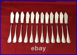 Ménagère à poisson CHRISTOFLE modèle BAGUETTE FIDELIO métal argenté Couverts