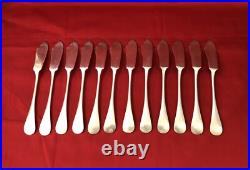 Ménagère à poisson CHRISTOFLE modèle BAGUETTE FIDELIO métal argenté Couverts