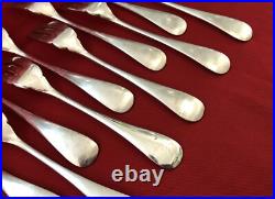 Ménagère à poisson CHRISTOFLE modèle BAGUETTE FIDELIO métal argenté Couverts