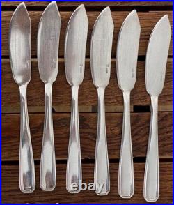 Ménagère couvert poisson ART DECO métal argenté BOULENGER modèle SUZY