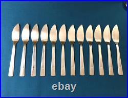 Ménagère de 12 couverts à poisson ART DECO métal argenté CHRISTOFLE modèle GABON
