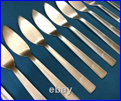 Ménagère de 12 couverts à poisson ART DECO métal argenté CHRISTOFLE modèle GABON