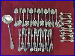 Ménagère de 37 couverts en métal argenté ERCUIS modèle sully