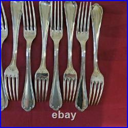 Ménagère de 37 couverts en métal argenté ERCUIS modèle sully