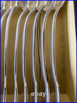 Ménagère en métal argenté Alfenide, 39 pièces, modèle petite coquille