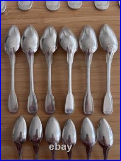 Ménagère métal argenté CHRISTOFLE Modele Chinon 6 Personnes 39 Pieces