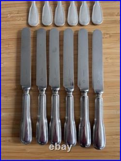 Ménagère métal argenté CHRISTOFLE Modele Chinon 6 Personnes 39 Pieces