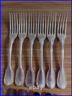 Ménagère métal argenté CHRISTOFLE Modele Chinon 6 Personnes 39 Pieces