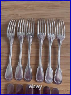 Ménagère métal argenté CHRISTOFLE Modele Chinon 6 Personnes 39 Pieces