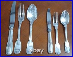 Ménagère métal argenté Christofle Modele Chinon 6 Personnes 36 Pieces