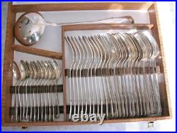 Ménagère métal argenté Ercuis modèle VALENÇAY 61 Pièces. TBE