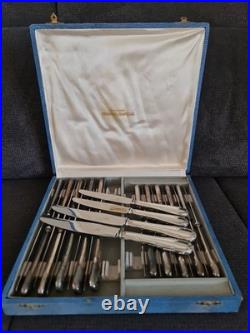 Ménagère métal argenté Frionnet François 24 Couteaux modèle Service Ruban