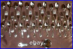 Ménagère métal inox argenté modèle Coquille 36 pièces manque 1 fourchette