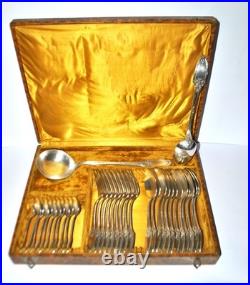 Ménagère set 34 couverts de table Empire modèle Marie-Louise Orfèvre BOULENGER