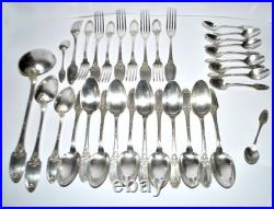 Ménagère set 34 couverts de table Empire modèle Marie-Louise Orfèvre BOULENGER