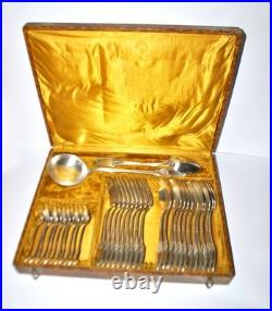 Ménagère set 34 couverts de table Empire modèle Marie-Louise Orfèvre BOULENGER