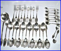 Ménagère set 34 couverts de table Empire modèle Marie-Louise Orfèvre BOULENGER