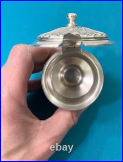Moutardier CHRISTOFLE GALLIA modèle LOUIS XV métal argenté confiture 10 cm