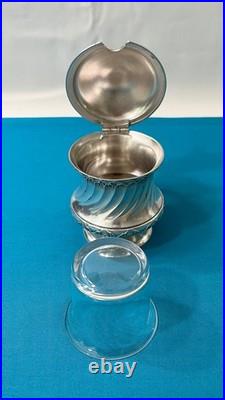 Moutardier CHRISTOFLE GALLIA modèle LOUIS XV métal argenté confiture 10 cm
