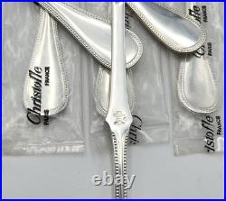 NEUF 12 curette / tirette à homard CHRISTOFLE modèle PERLES métal argenté 18 cm