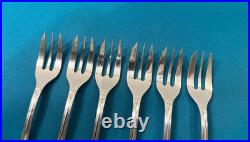 NEUF 6 fourchettes a gâteaux CHRISTOFLE modèle MARLY métal argenté 15,5 cm 1