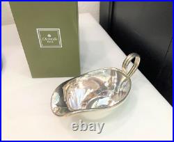 NEUVE saucière CHRISTOFLE métal argenté Modèle VIBRATIONS sauce Plat Table Boite