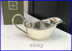 NEUVE saucière CHRISTOFLE métal argenté Modèle VIBRATIONS sauce Plat Table Boite