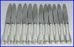 Orbrille, 12 couteaux de table modèle Uniplat, métal argenté
