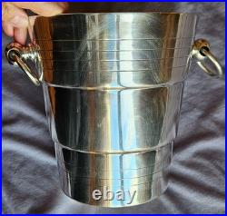 Orfèvre C D Seau à Champagne vintage en métal argenté modèle style art déco