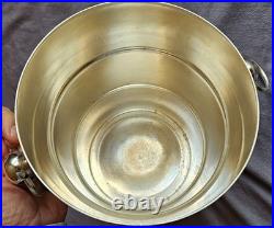 Orfèvre C D Seau à Champagne vintage en métal argenté modèle style art déco