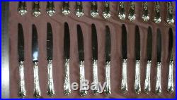 P. E. M. A. J 12 + 12 = 24 couteaux métal argenté & inox modèle Louis XV / Régence