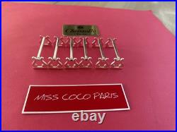 PORTES COUTEAU CHRISTOFLE MODÈLE LYRE METAL ARGENTE TRÈS BEL ÉTAT 7,5x2,5CM