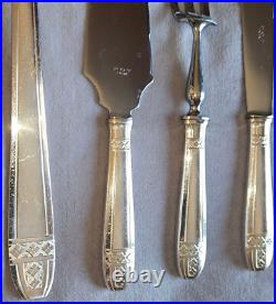 POT 4 pièces de service pour ménagère métal argenté modèle Grand Prix art déco