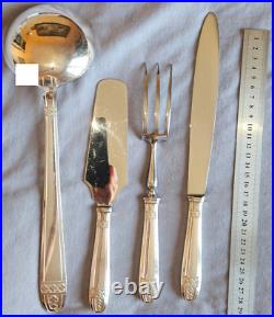 POT 4 pièces de service pour ménagère métal argenté modèle Grand Prix art déco