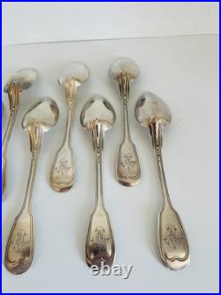 Partie de ménagère Christofle modèle filet, métal argenté monogrammé début XXe