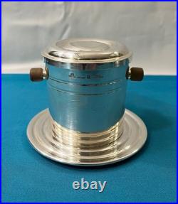 Passe thé CHRISTOFLE modèle ONDULATION VIBRATION métal argenté théière tasse