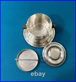 Passe thé CHRISTOFLE modèle ONDULATION VIBRATION métal argenté théière tasse