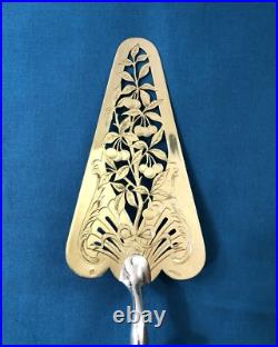 Pelle à tarte CHRISTOFLE modèle PEAU DE LION métal argenté & doré Couvert 30,5cm