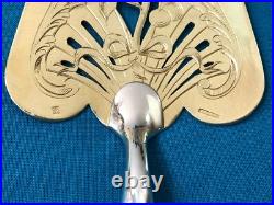 Pelle à tarte CHRISTOFLE modèle PEAU DE LION métal argenté & doré Couvert 30,5cm