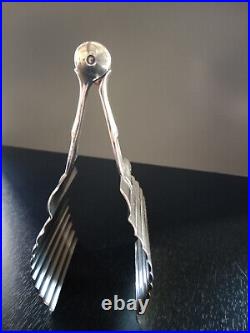 Pince à asperge en métal argenté Christophle Modèle Art Déco de Luc Chanel 30