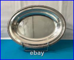 Plat creux CHRISTOFLE modèle MALMAISON métal argenté EMPIRE 31x23 cm table