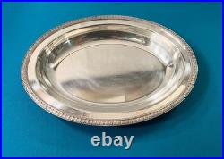 Plat creux CHRISTOFLE modèle MALMAISON métal argenté EMPIRE 31x23 cm table