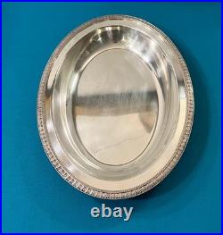 Plat creux CHRISTOFLE modèle MALMAISON métal argenté EMPIRE 31x23 cm table