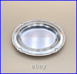 Plat creux ovale CHRISTOFLE modèle VENDOME métal argenté (contours coquille)