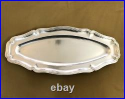 Plat de service ovale en métal argenté modèle CONTOURS FILETS CHINON 55,5 cm