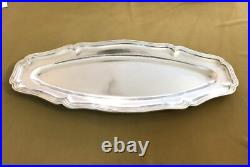 Plat de service ovale en métal argenté modèle CONTOURS FILETS CHINON 55,5 cm